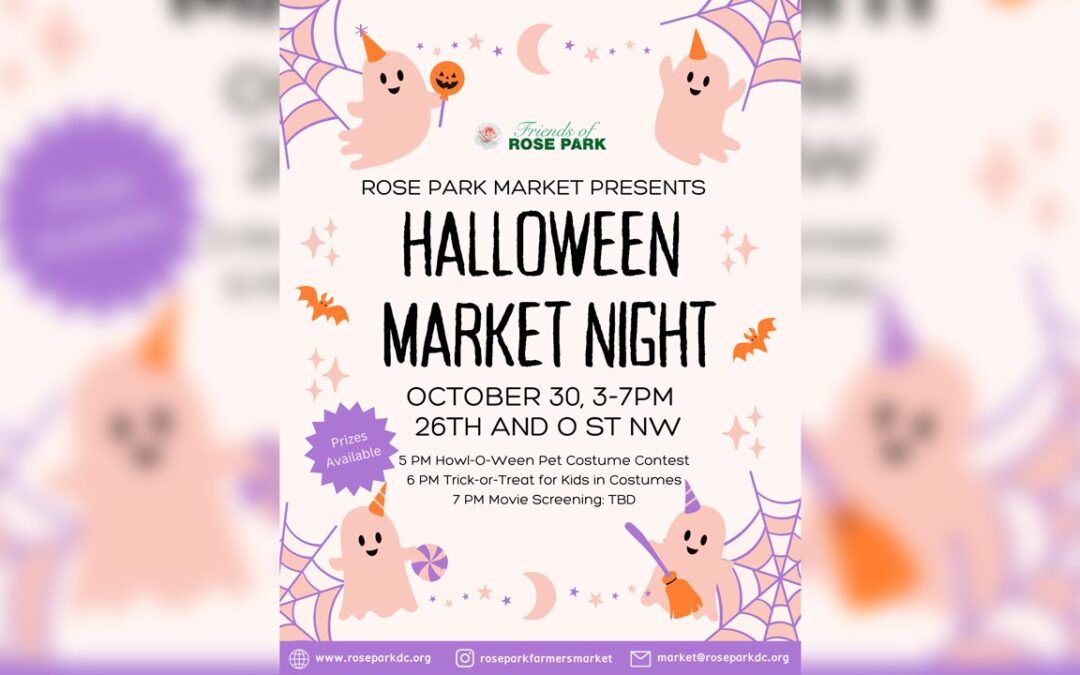 Rose Park - Halloween Celebration & Movie Night Flyer